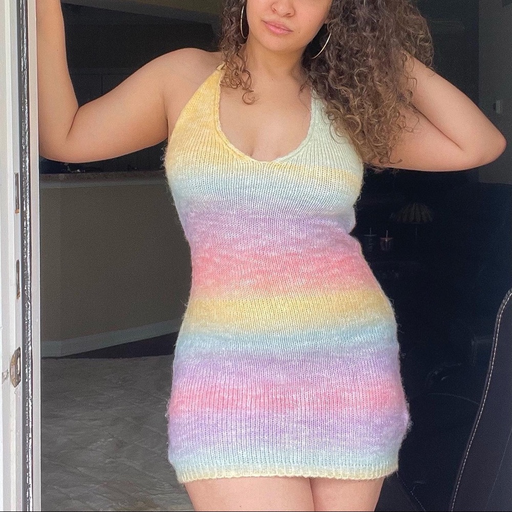 Princess Polly: Blair Mini Dress Rainbow 🌈✨
